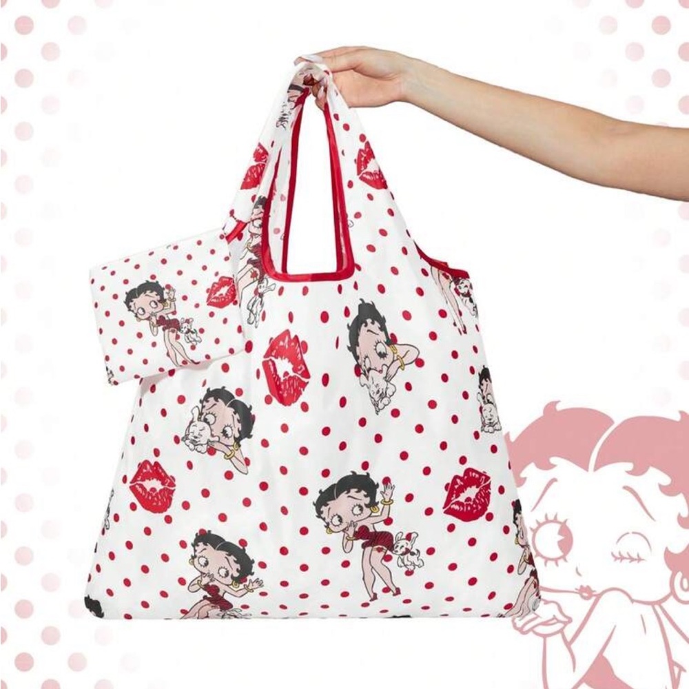 Betty Boop Polka Dot Oversized Tote Bag NEW - Picture 2 of 3